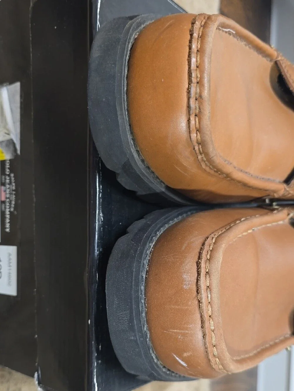 Polo by Ralph Lauren Tan Leather Boat Shoes with Buckle